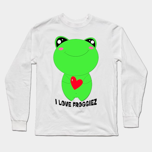 Cute frog lover Long Sleeve T-Shirt by yudoodliez